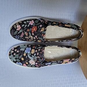 Keds x Rifle Paper Collab size 8.5 Floral Sneakers Slip on